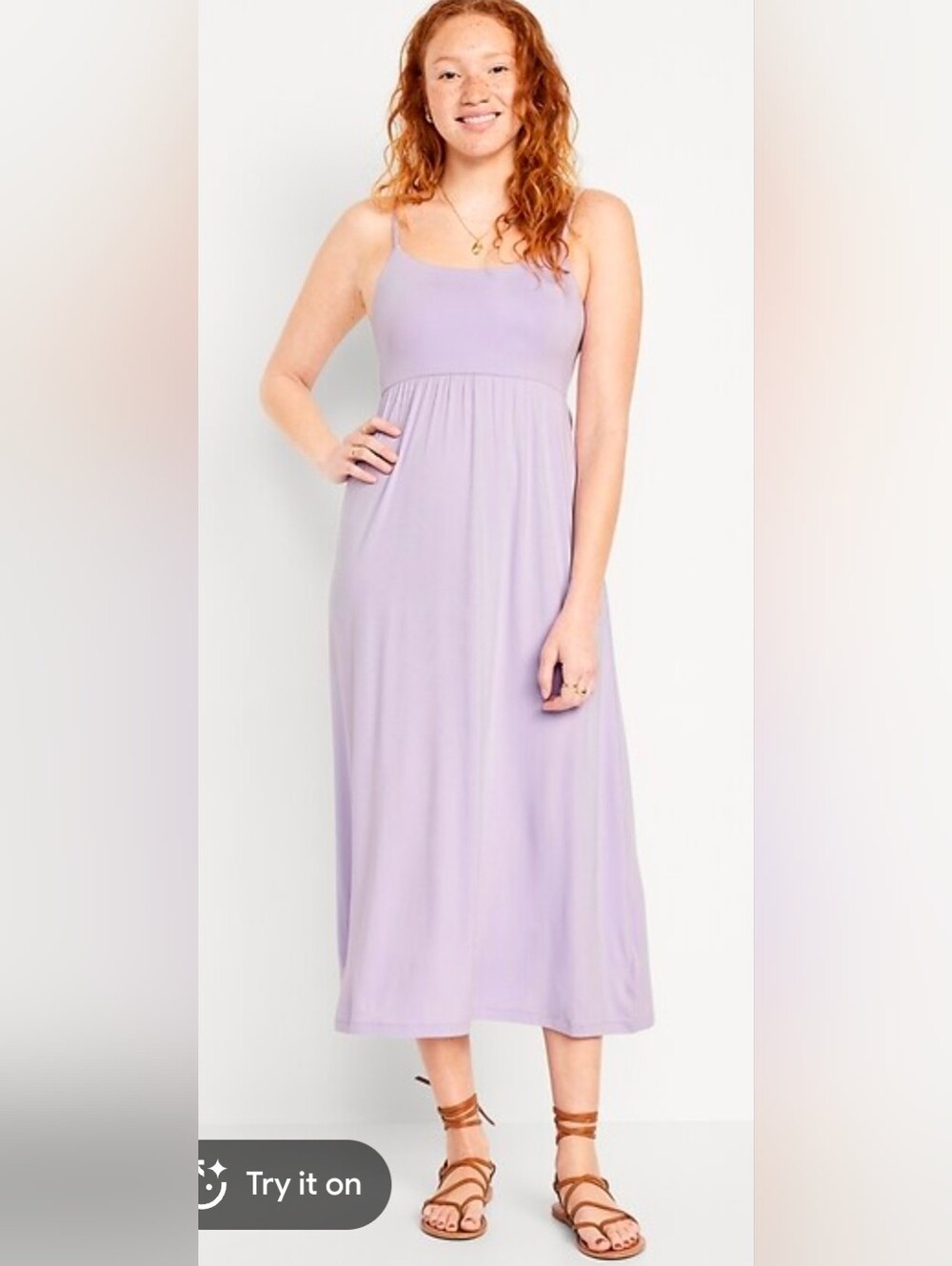 Purple Old Navy Cami Midi Dress Xl New Nwt Lavender